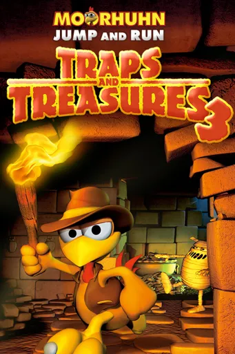 Boxart for game Moorhuhn Jump And Run 'traps And Treasures 3'